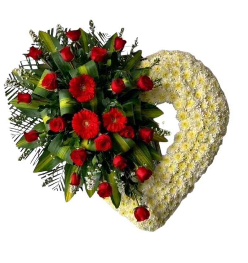 Corazón de Flores Fúnebre código 2055